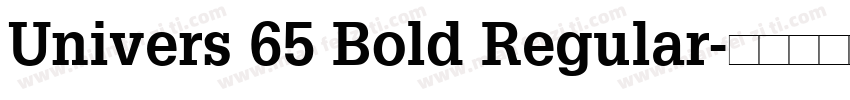 Univers 65 Bold Regular字体转换